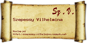 Szepessy Vilhelmina névjegykártya